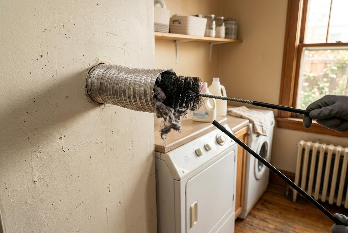Dryer Vent Cleaning technician working in Lexington-Fayette, KY